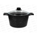 Кастрюля SA-P03-5 5,0л Каменная Black с крышкой литая черная