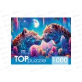 ПАЗ 1000эл. TOPpuzzle ХТП1000-8738 Влюбленные леопарды *10