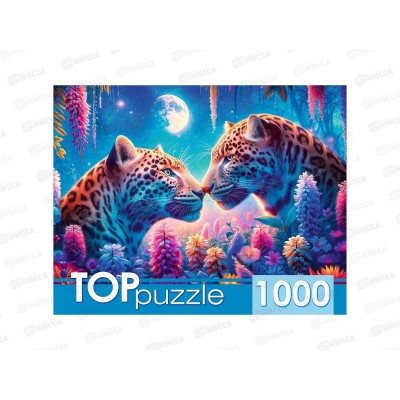 ПАЗ 1000эл. TOPpuzzle ХТП1000-8738 Влюбленные леопарды *10