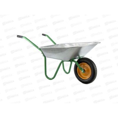 Тачка сад. 65л 1колесо 100кг, толщина 0.6мм, пневмоколесо 360мм, 689125