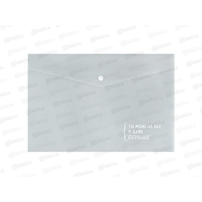 Папка д/тетрадей ФЕН А4 Цитата дня. 1отд., кнопка пластик 72245 *12