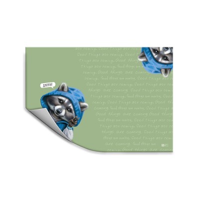 Пленка д/уроков труда цв. ФЕН 50*70см, Енот, 66034