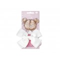 Резинка  д/волос ФЕН Бант 1шт 12см. белый. 71808 *10