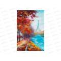 Алмаз. мозаика (квадрат.) 17х22см Вдоль реки Сены, НД-0774 с подр.