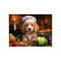 Алмаз. мозаика (класс.) 30х40см Щенок-повар, НД-6345 без подр.