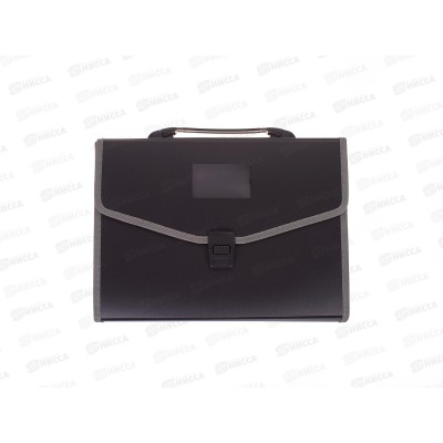 Папка-портфель A4 Workmate, 13 отд. ручка, замок, черная, 15-8823 *10