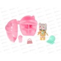 Кукла OLY Bondibon в шапочке-ушанке с животными, 8см, 3380-3, ВВ3855
