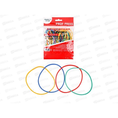 Резинка для денег ПП  50г 60мм цветная, БР-2522  *400