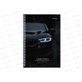 Записная книжка ПП А5 80л Черный автомобиль - 2, греб., 80-3770