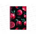 Записная книжка ПП А5 80л Яркие гранаты, греб., 80-3776