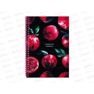 Записная книжка ПП А5 80л Яркие гранаты, греб., 80-3776
