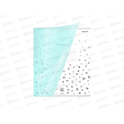 Тетрадь 12л линия ПП цветн. пласт. обл. ПАСТЕЛЬ ШКОЛА, mix, 12-8415 *240