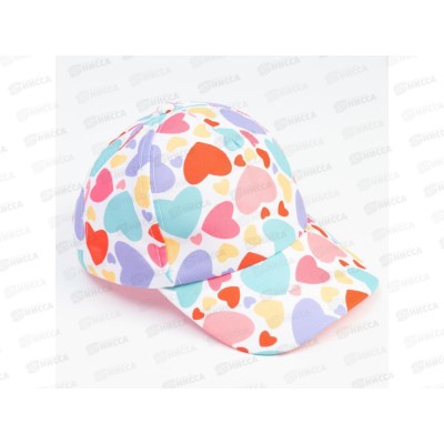 Кепка детская MUNAKU &quotСердца&quot, п/э 100%, р.52 белый 7311475