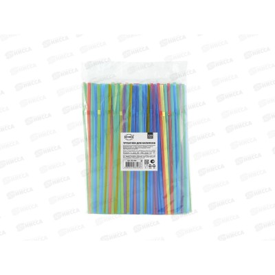 Трубочки AVIORA 5*240мм с изг цветные 250шт 401-980  *46