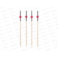 Пики бамбук AVIORA Бусина красная 120мм 100шт пак 491-048   *50