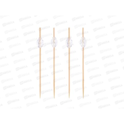 Пики бамбук AVIORA Кристалл прозрач 90мм 100шт пак 491-052   *50