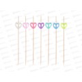 Пики бамбук AVIORA Сердца разноцветн 120мм 100шт пак 491-087   *50