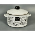 Кастрюля 4,0л эмал.с рис. 01-Б1614/4 Кухня/Kitchen *8
