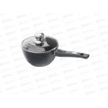 Ковш 1,2 АП ГРАНИТ с ручкой и стеклянной крышкой 081701 Ковш 1,2 АП ГРАНИТ с ручкой и стеклянной крышкой 081701