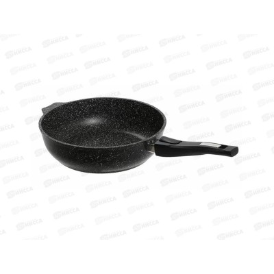 Сотейник АП ГРАНИТ black 24см со съемной руч без крышки 0243802