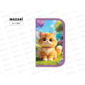 Пенал MAZARI 1-секц. Котик 190*115мм откид. планка М-17362 *35 Пенал MAZARI 1-секц. Котик 190*115мм откид. планка М-17362 *35