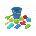 Набор песочный №3 &quotНепоседа&quot АП 210 (ведро 2л, 8 фор., лопатка, граб.)
