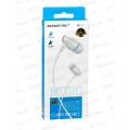 Наушники вакуумные AUX разъём с МК 1.2м Borodone BM61 White
