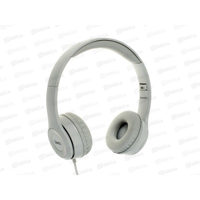 Наушники полноразмерые HOCO W21 Gracefil charm wire control Grey