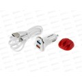 З/у авто 2USB 2.4A для Llghtng 8-pin More choice AC22i White