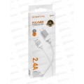 Дата-кабель USB 2.4A для микро USB Borofone BX107 ПВХ 1м White Дата-кабель USB 2.4A для микро USB Borofone BX107 ПВХ 1м White