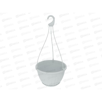 Кашпо &quotНео&quot подвесное 6л (серый) D-27см, H-17см, АП 1299  *40