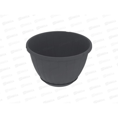 Кашпо &quotНео&quot 4л графит D-24см, H-15см, АП 1282  *42