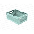 Ящик складной с перфорированными стенками и кнопками-фиксаторами (400*300*170мм) мята, АП 486