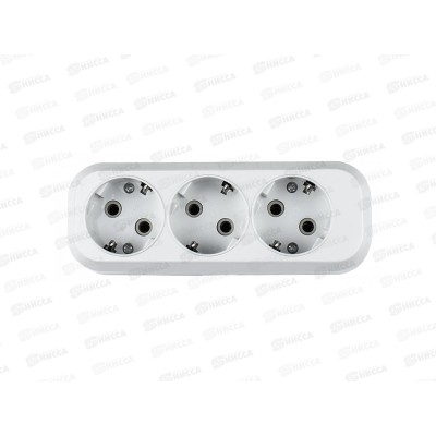 Колодка IN HOME УЗ-3-GRAND 5130 3х-местная с заземлением