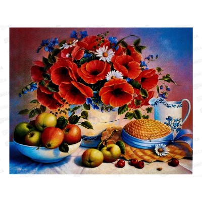 Алмазная мозаика №GLD60280, 40*30см &quotПолевые цветы&quot на подрамнике