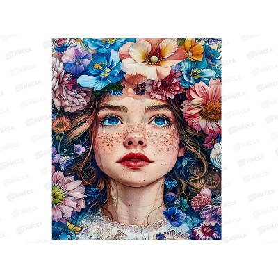 Алмазная мозаика №GLD64308, 40*30см &quotДевушка Весна&quot на подрамнике