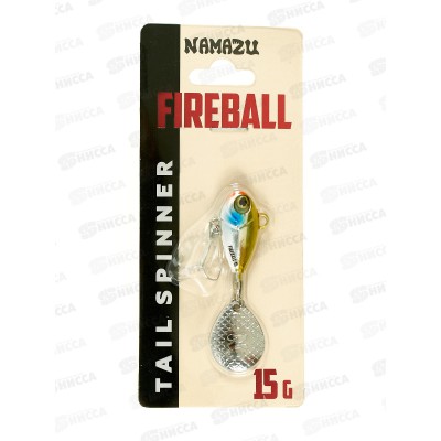 Тейл-спиннер Namazu Fireball, 15г, тонущий, цвет №10-Mirror Roach Тейл-спиннер Namazu Fireball, 15г, тонущий, цвет №10-Mirror Roach
