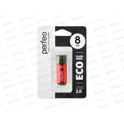 Флеш-карта Perfeo USB  8GB E04 Red economy series, PF-E04R008ES