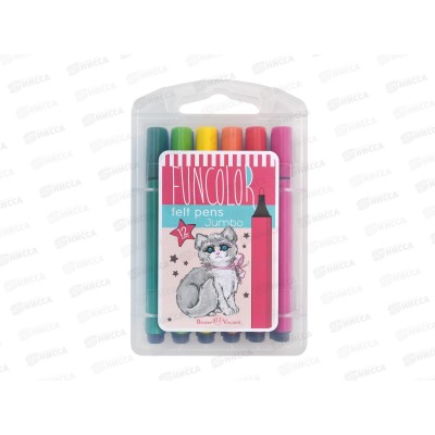 Фломастеры 12цв. B.V. Funcolor Кошка  32-0041*16