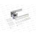 Ручки для дверей Аллюр Лана CP/W+L 45-8 CP (86211/S45) хром/бел 15713