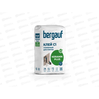 Клей плиточный Bergauf KERAMIK PLUS усиленный С1,  25кг (слой 3-10мм) *56