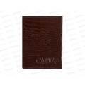 Визитница Barez H-009 верт.крокодил, нат кожа, бордов, 50г
