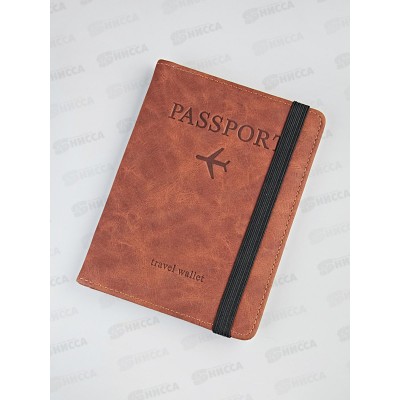 Обложка д/паспорта Barez A-034 &quotTravel wallet 1999-08&quot эко кож, корич