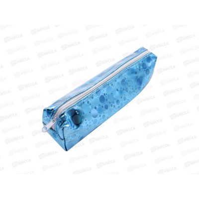 Пенал ПандаРог Голограмма. Круги, 210х40х50мм, голубой, 15-3578 *10