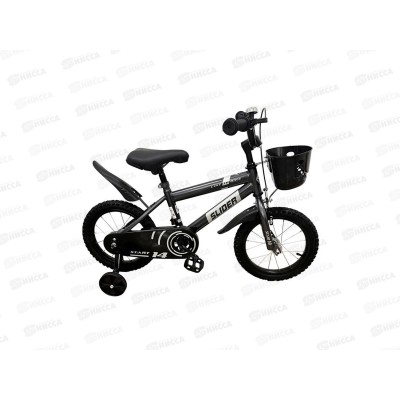 Велосипед 14&quot &quotSlider Start 14&quot с доп.колесами графит, IT180-14GY