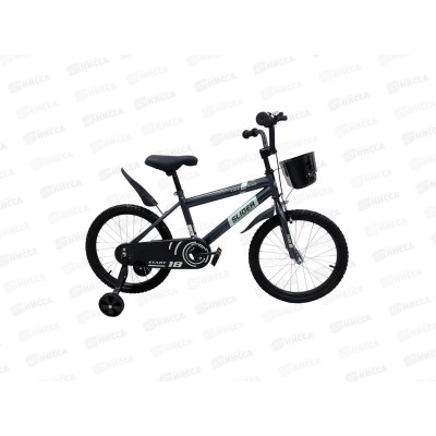 Велосипед 18&quot &quotSlider Start 18&quot с доп.колесами графит, IT180-18GY
