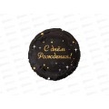 Шар К 18&quot GLAM РУС ДР Искры на черном, 1202-4304