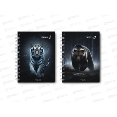 Записная книжка &quotСветоч&quot А6 80л Сила и смелость, клетка, греб., 01581