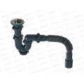 Сифон для кухни 1 1/2&quotх40 прямоточный с ревизией с мет.реш. с г.т. 40х40/50, цвет-гранит, UB0195-30-MR *30