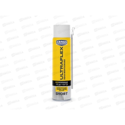 Пена монтажная ULTRAFLEX Short всесезонная 0.35л    *12/672
